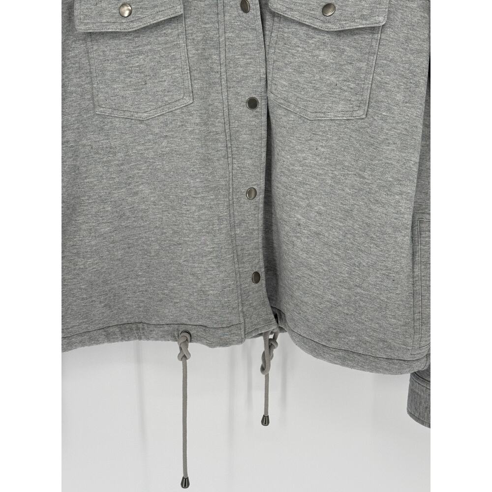Rails Collins Utility Jacket Women's XL Heather Gray Military Snap & Zip Front - Picture 3 of 10